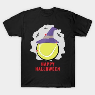 Happy Tennis Halloween - Funny T-Shirt